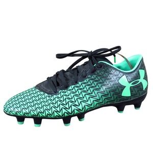 Under Armour ClutchFit Force 3.0 FG Women Athletic Soccer Cleats 6.5 Green Black
